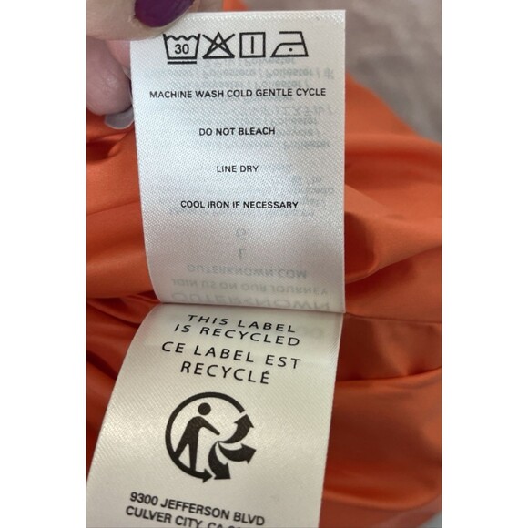 Outerknown Women's Mono Puffer Vest Full Zip Orange Size Large NEW - Picture 4 of 8